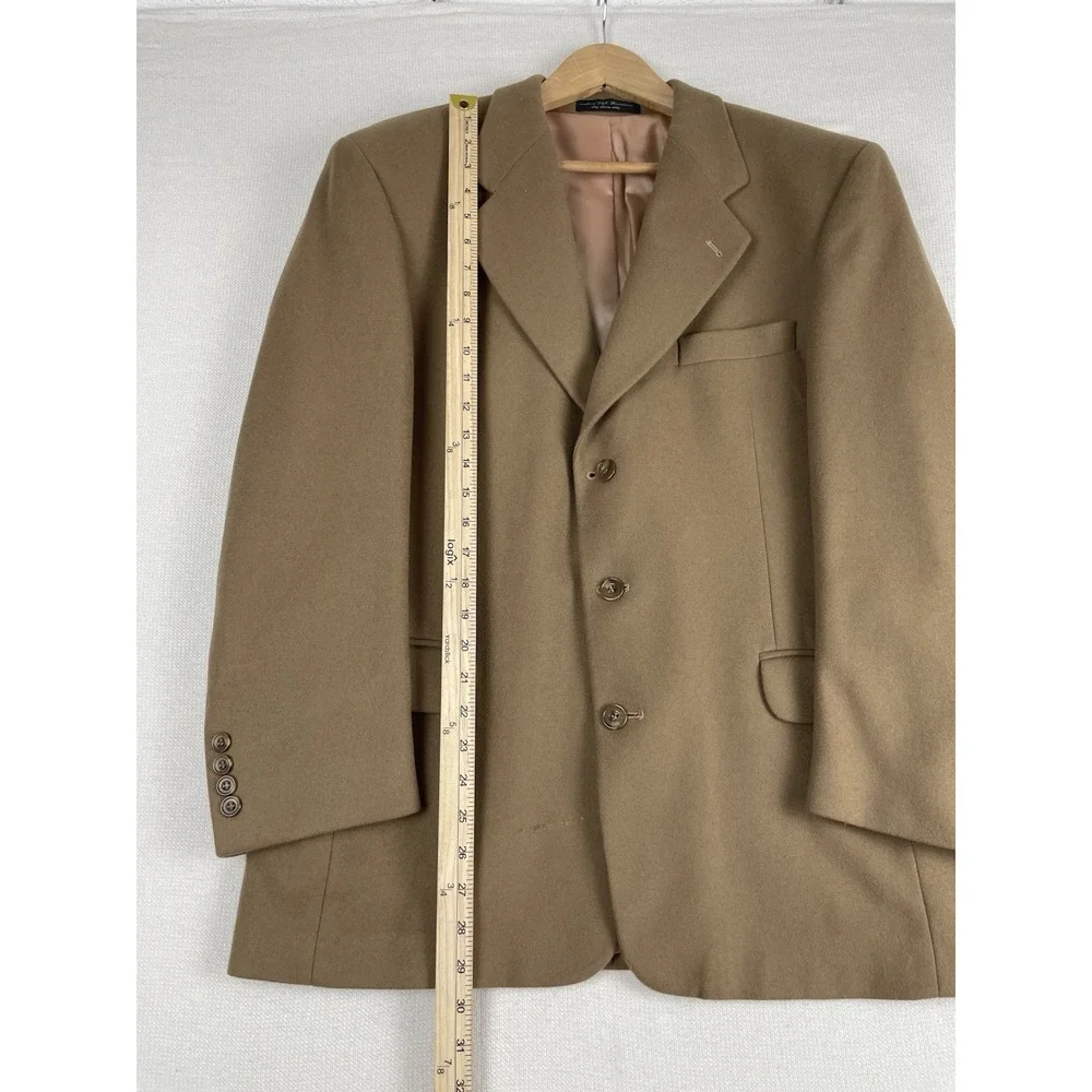 GIANFRANCO RUFFINI Size 42S Brown Cashmere Blend Sports Coat Woven Italy‎